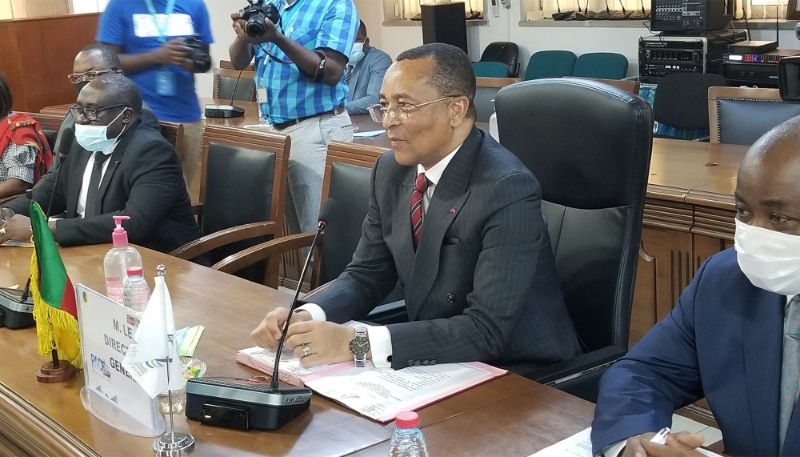 Le directeur général du Port autonome de Douala, Cyrus Ngo'o, en septembre 2021.