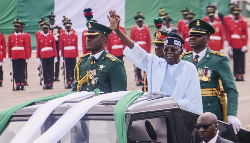 Bola Ahmed Tinubu à Abuja pour le 25e anniversaire de la démocratie nigériane, le 12 juin 2024.