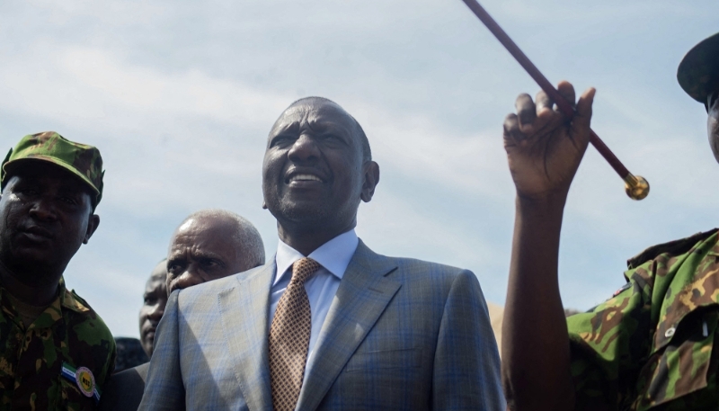 William Ruto à l'aéroport Toussaint-Louverture, à Port-au-Prince, en Haïti, le 21 septembre 2024.