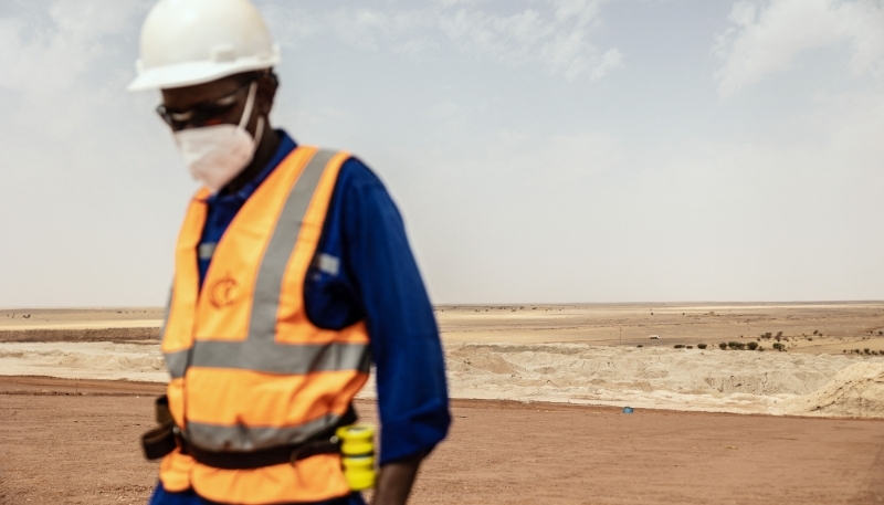 Sur le site minier de la Cominak, près d'Arlit, au Niger, le 8 mars 2023.