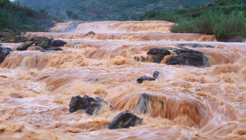 La rivière Onive, dans les hautes terres de Masagascar, en 2014.