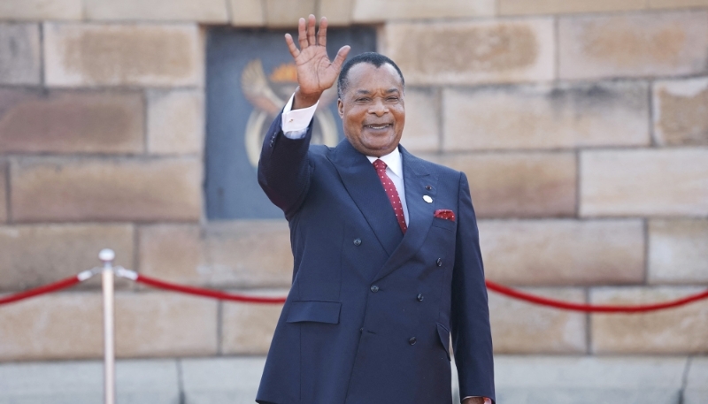 Denis Sassou-Nguesso à l'investiture du président sud-africain Cyril Ramaphosa, à Pretoria, le 19 juin 2024.
