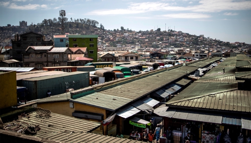 Le marché central d'Anosibé à Antananarivo, le 8 novembre 2018.