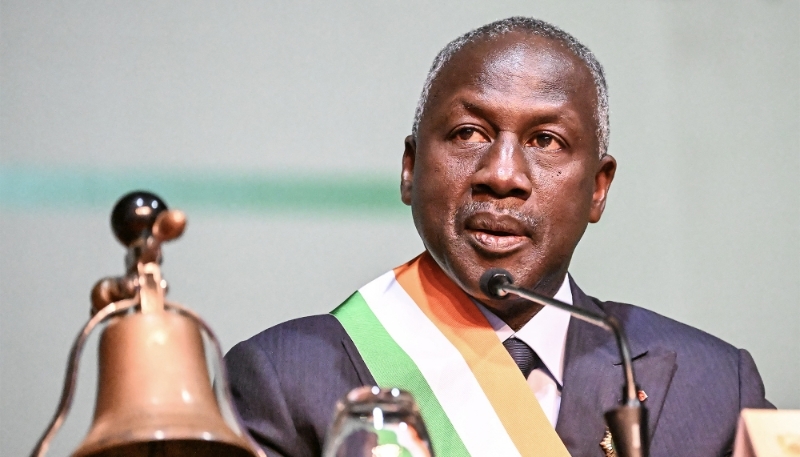 Le président de l'Assemblée nationale ivoirienne, Adama Bictogo, à Abidjan, le 18 juin 2024.