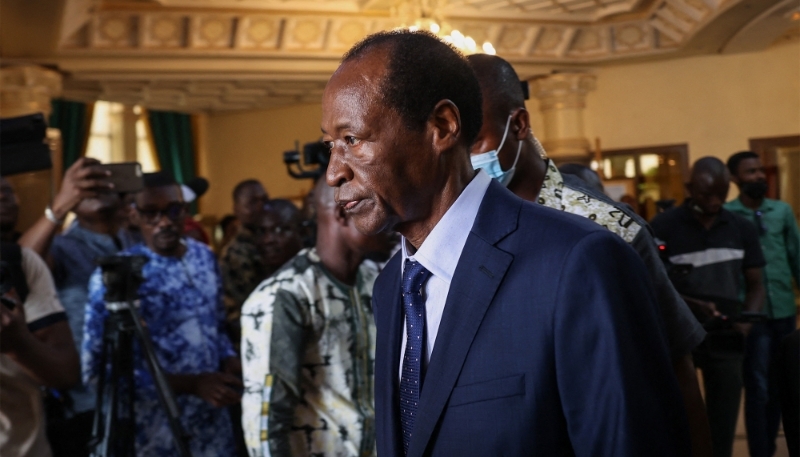 L'ancien président Blaise Compaoré à Ouagadougou le 8 juillet 2022.