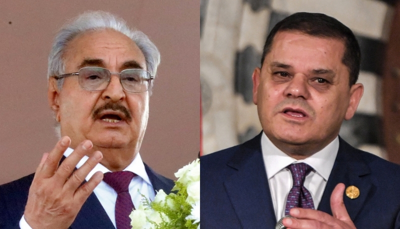 Khalifa Haftar et Abdelhamid Dabaiba.