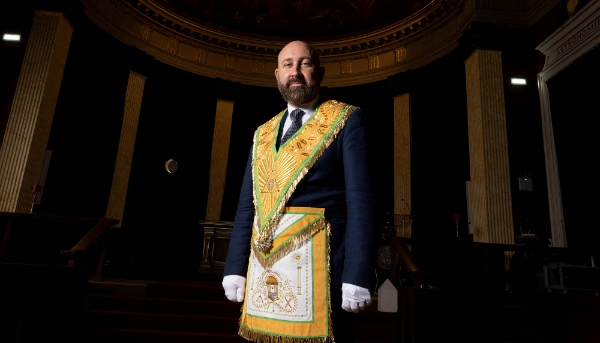 Guillaume Trichard, grand maître du Grand Orient de France, à Paris, le 1er septembre 2023.