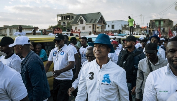 Moïse Katumbi avant un meeting électoral, à Goma, le 23 novembre 2023.