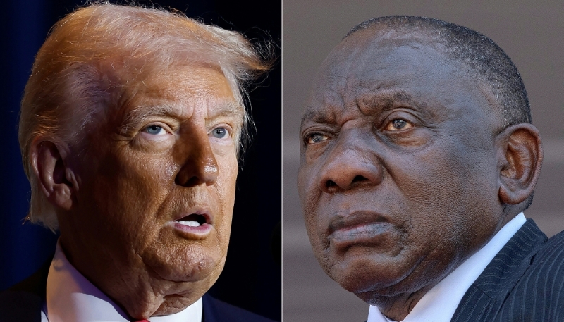 Le président américain, Donald Trump, et son homologue sud-africain, Cyril Ramaphosa.