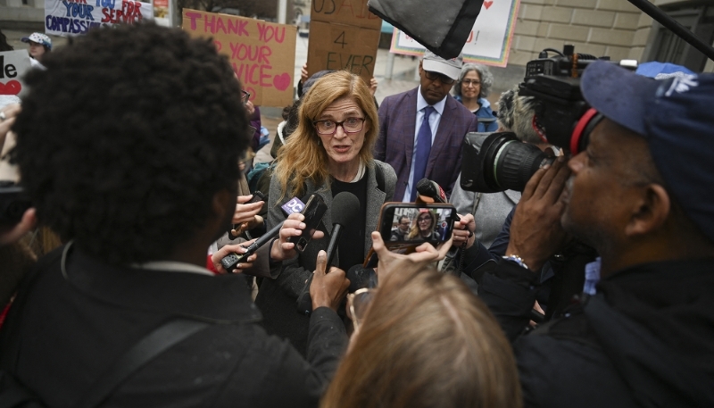 L'ancienne directrice de l'USAid Samatha Power, à Washington, le 27 février 2025.