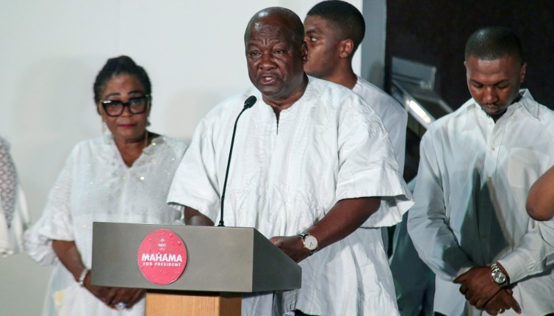 Le nouveau président du Ghana, John Dramani Mahama, le 9 décembre 2024, à Accra.