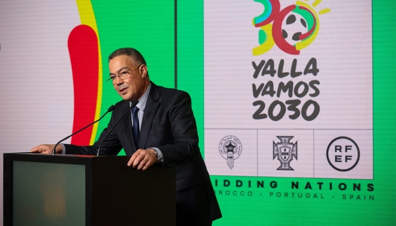 Le président de la Fédération royale marocaine de football, Fouzi Lekjâa, à Oeiras, au Portugal, le 19 mars 2024. 