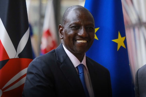 Le président kenyan, William Ruto, à Bruxelles, le 29 mars 2023.