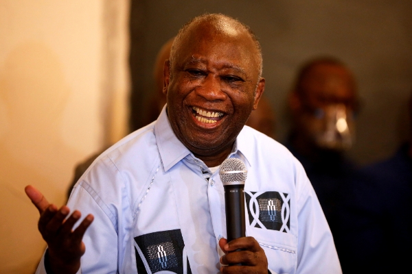 L'ancien président ivoirien Laurent Gbagbo lors de son retour à Abidjan le 17 juin 2021.