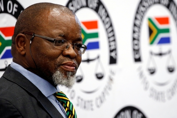 Gwede Mantashe, président de l'ANC, entendu à la commission Zondo le 27 novembre 2018.