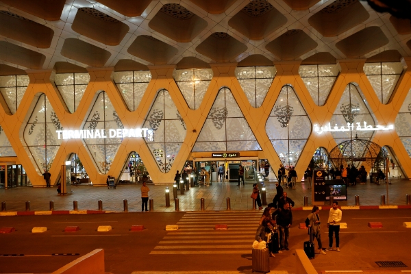 L'aéroport de Marrakech.